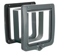 Trixie 4-Wege Gatti Porta Unidirezionale XL Con Tunnel Grigio, Nuovo