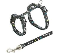 Trixie 4181, set di pettorina e guinzaglio in nylon per gattini o gatti di piccole dimensioni, collo da 21 a 33 cm x 8 mm [Colori Assortiti]
