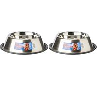 TRIXIE Acciaio Inossidabile Long-Ear Ciotola, Diametro 15 cm, 0,9 L (Confezione da 2)