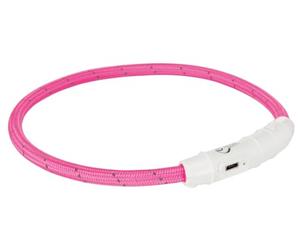 Trixie Anello luminoso Flash USB L - XL (65 cm/ø 7 mm) rosa