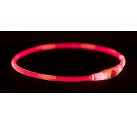 TRIXIE Anello Luminoso Flash USB, L - XL: 65 cm/ø 8 mm, Rosso