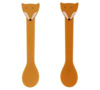 Trixie Baby Trixie - Set di 2 cucchiai in silicone per neonati e bambini (Mr. Fox (Volpe)), 96-4XX