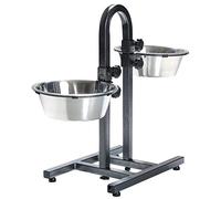 Trixie - Bar per Cani con 2 Ciotole in Acciaio Inox da 2,8L con Altezza regolabile fino a 43 cm