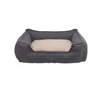 TRIXIE BE ECO 36671 - Cuccia per cani Coline, rettangolare, 80 x 65 cm, colore: Grigio scuro/Greige, con fondo antiscivolo