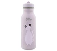 Trixie - Borraccia per bambine personalizzabile con nome, motivo topolino, 500 ml (topolino, borraccia da 500 ml)