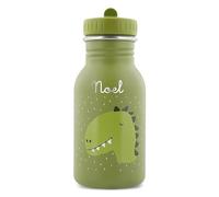 Trixie - Borraccia per bambini, 350 ml, 500 ml, in acciaio inox con nome, incisione personalizzata, per ragazze e ragazzi (Dino, 350 ml)