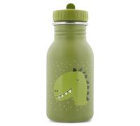 TRIXIE Borraccia per bambini e bambine in acciaio inox, da 350 ml, con motivo Mr. Dino (dinosauro), colore verde
