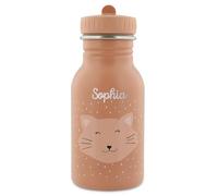 Trixie - Borraccia per bambini personalizzabile con nome inciso, motivo gatto, 350 ml (gatto, borraccia da 350 ml)
