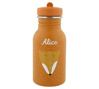 Trixie - Borraccia per bambini personalizzabile con nome, motivo volpe, 350 ml (volpe, borraccia da 350 ml)