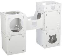 TRIXIE Casa Cara - Condominio modulare per gatti, in cartone ondulato, per interni, con moduli combinabili individualmente per giocare e rilassarsi, materiale riciclato al 100% per gatti fino a 8,2 kg