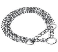 Trixie - Catena Semi-Choke a Tre File, cromata, con Sistema antistrappo