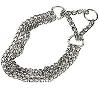 TRIXIE - Catena Semi-Choke a Tre File, cromata, con Sistema antistrappo