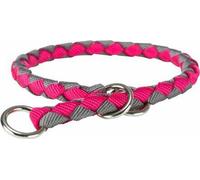 Trixie CAVO collare rotondo "Stop pulling" - fucsia/grafite Taglia: L-XL:52-60cm/18mm