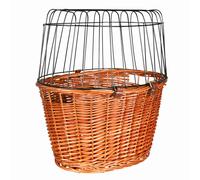 Cesto per bicicletta anteriore per cani 44 × 48 × 33 cm naturale