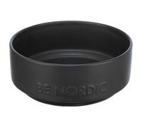 TRIXIE Ciotola per cani in ceramica BE NORDIC 500 ml nero - moderna ciotola per cani di piccola taglia Ø 16 cm ciotola in ceramica con rivestimento in gomma antiscivolo - 24523