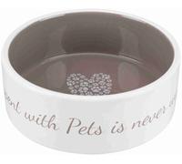 TRIXIE CIOTOLA IN CERAMICA "PET'S HOME" 1,4 LT. / Ø 20 CM. GRIGIO TORTORA