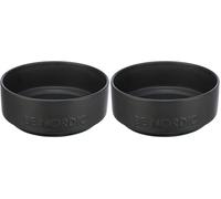 TRIXIE Ciotola per cani in ceramica BE NORDIC 1200 ml nero - moderna ciotola per cani di grossa taglia Ø 18 cm ciotola in ceramica con rivestimento in gomma antiscivolo - 24524 (Confezione da 2)