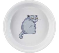 TRIXIE Ciotola per gatti in ceramica con motivo a gatto 0,25l/13cm
