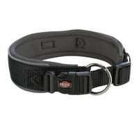 TRIXIE Collare di alta qualità, taglia L-XL, circonferenza collo 53 - 62 cm/50 mm, colore nero, collare regolabile per cani di taglia media e grande, imbottito in neoprene, 1995901