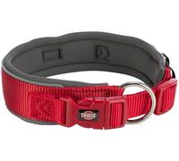 TRIXIE Collare di alta qualità, taglia L-XL, circonferenza collo 53 - 62 cm/50 mm in rosso, collare regolabile per cani di taglia media e grande, imbottito in neoprene, 1995903