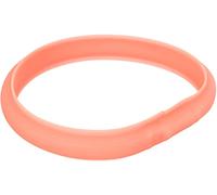 TRIXIE Collare Luminoso Ricaricabile Accorciabile Personalmente per Cani Flash Nastro Luminoso USB, Silicone, L-XL: 70 m/30 Mm, Corallo - 12674