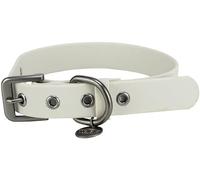 TRIXIE Collare per cani CityStyle L: circonferenza collo 45 - 52 cm/25 mm grigio chiaro - Collare in PVC di alta qualità per cani di taglia piccola, media regolabile, impermeabile e lavabile, 1971716