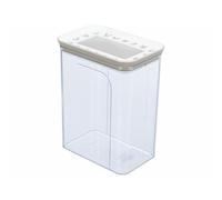 TRIXIE Contenitore per Cibo e Snack in plastica, 2,2 L/15 × 14 × 19 cm, Trasparente/Bianco - 24669