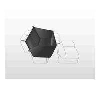 Coperta protettiva per auto con lati, divisibile 1,50 × 1,35 m nera