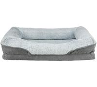 TRIXIE Cuccia ortopedica per cani Vital Lino, 70,1 x 55,1 cm, colore grigio, con memory foam, per cani anziani, non danneggia le articolazioni, 374050