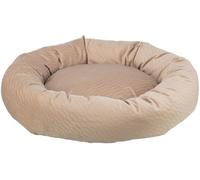 TRIXIE Cuccia per cani Alena 60 Ø cm in sabbia - Letto rotondo morbido con rivestimento in velluto morbido per cani di piccola taglia, cuscino integrato, fondo antiscivolo, morbido e lavabile - 37797