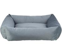 TRIXIE Cuccia per cani Alena, 60 x 50 cm, in blu e grigio, con rivestimento in morbido velluto, per cani di piccola taglia, cuscino integrato, fondo antiscivolo, morbido e lavabile, 37790