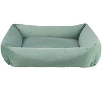 TRIXIE Cuccia per cani Alena, 60 x 50 cm, in salvia - lettino rettangolare con morbido rivestimento in velluto, per cani di piccola taglia, cuscino integrato, fondo antiscivolo, morbido e lavabile
