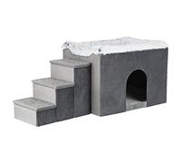 Caverna Harvey con scala per cani 135 × 47 × 50 cm grigio/bianco-nero
