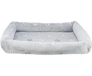 TRIXIE Cuccia per Cani Nando 90 × 75 cm in Grigio Chiaro - Cuscino per Cani con Morbida Imbottitura in Schiuma - Cesta per Cani di Taglia Media - Antiscivolo - 37856