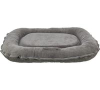 TRIXIE Cuscino per cani Vital Lennox in ciniglia, ovale, ortopedico, letto per cani in grigio, 90 x 70 cm, comodo letto per cani con memory foam viscoelastico - 371341