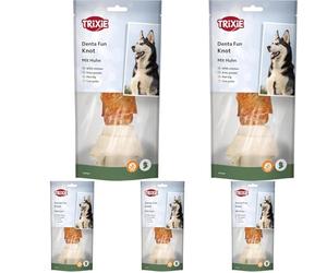 Trixie Denta Fun - Osso da masticare con pollo per cane, 120 g (Confezione da 5)
