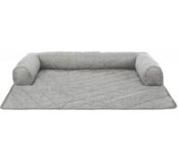 TRIXIE Divano Nero con Coperta Grigio Chiaro 72CM