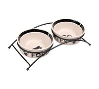 TRIXIE 24641 A set of ceramic bowls on a stand 0.6 l