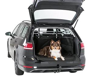 TRIXIE Facile da Pulire, Impermeabile e Antiscivolo, per Cani nel Bagagliaio dell'auto, 2,10 × 1,75 m, Nero con Protezione paraurti e Pannelli Laterali Extra Alti, 13204