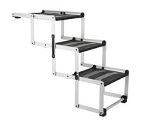 Trixie Friends on Tour Scaletta pieghevole in 3 parti, in alluminio/TPR - L 120 x P 37 x H 50 cm / L 100 x P 37 x H 57 cm