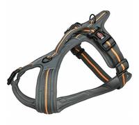 Trixie Fusion - Imbracatura da viaggio in nylon, motivo grafite e papaia, taglia M, 45-54 cm, 20 mm