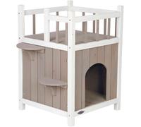 natura Cat's Home con balcone 45 × 65 × 45 cm grigio/bianco