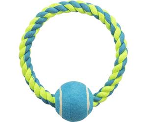 TRIXIE Gioco Corda Dentafun Anello con Palla, Multicolore