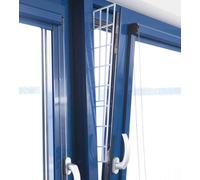 TRIXIE Griglia di sicurezza per finestra inclinata, pannello laterale, 62 × 16/7 cm, bianco