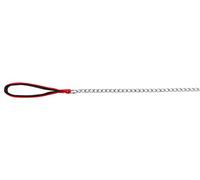 Trixie - Guinzaglio Cromato per Cani con Passante in Nylon, 1 m x 3 mm, Colore: Rosso