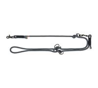 Trixie Soft Rope Extension Guinzaglio rotondo intrecciato, S-XL: 2,00 m/ 10 mm, nero/grigio