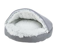 Trixie Höhlenbett Harvey Grigio/Bianco-Nero per Gatti con Cuscino & Anti Scivolo