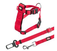 Trixie Imbracatura e Cintura di Sicurezza per Gatti, 20 - 50 cm, Rosso
