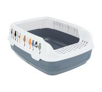 Lettiera per gatti Delio, con bordo 38 × 20 × 50 cm viola/bianco