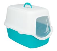 Trixie Vico Aquamarine/Bianco, Lettiera Coperta Per Gatti 56X40X40 Cm